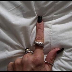 Vintage Sterling Silver Brighton hexagon ring 8